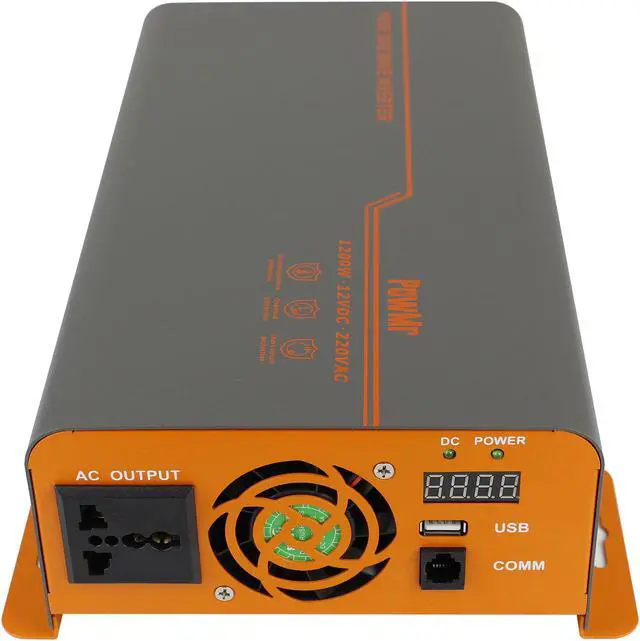 Alt view image 3 of 5 - 12V to 110V/220V 1200W Off-Grid Inverter Charger 1.2KW Pure Sine Wave Solar Inverter for Lead Acid/Lithium Battery Inversor