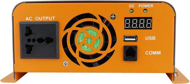 Alt view image 5 of 5 - 12V to 110V/220V 1200W Off-Grid Inverter Charger 1.2KW Pure Sine Wave Solar Inverter for Lead Acid/Lithium Battery Inversor
