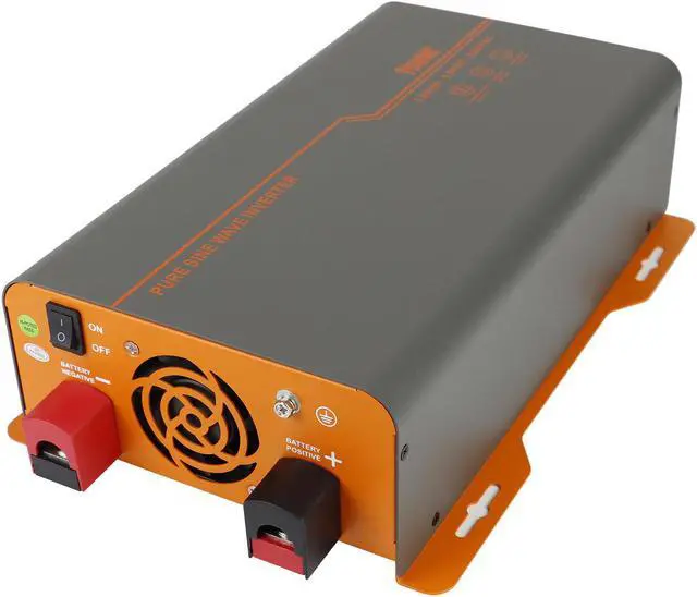 Alt view image 2 of 5 - 12V to 110V/220V 1200W Off-Grid Inverter Charger 1.2KW Pure Sine Wave Solar Inverter for Lead Acid/Lithium Battery Inversor