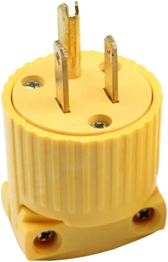 Main image of America 5-15P 125V 15A 3 Pole NEMA US Locked Industry Power Converter Plug Inline Wired Connector