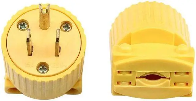 Alt view image 4 of 4 - America 5-15P 125V 15A 3 Pole NEMA US Locked Industry Power Converter Plug Inline Wired Connector