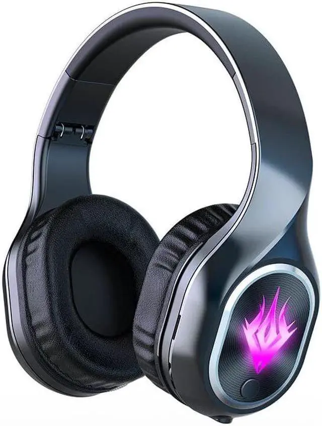 Alt view image 2 of 5 - T2 bluetooth 5.2 Wireless Game/Music Mode Foldable Gaming Headphone RGB Magic Lights 3D Stereo HiFi Headsets With Mic
