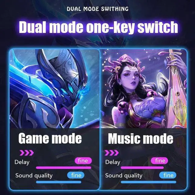 Alt view image 5 of 5 - T2 bluetooth 5.2 Wireless Game/Music Mode Foldable Gaming Headphone RGB Magic Lights 3D Stereo HiFi Headsets With Mic