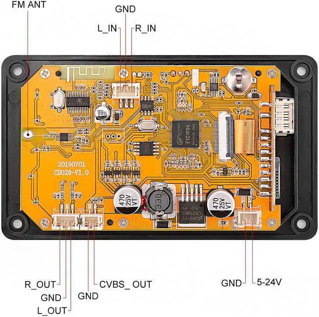 Alt view image 3 of 5 - bluetooth 5.0 MP3 Audio Decoder Music Player USB TF FM Radio DH Digital Decoding Module DIY Sound Home Speaker Amplifier