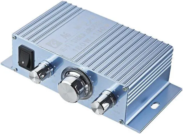 Alt view image 4 of 5 - DX-A6 TDA7056 Power Amplifier DC12V 2.0 Channel Speaker 40W+40W Dual Channel 3.5mm AUX For Car Computer DVD TV