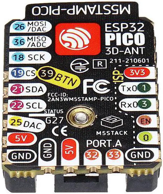 Alt view image 3 of 5 - STAMP PICO ESP32-PICO-D4 ESP32 Plug-and-Play Embedded WIFI and Bluetooth Dual-mode IoT Development Board Multi-IO Pinout