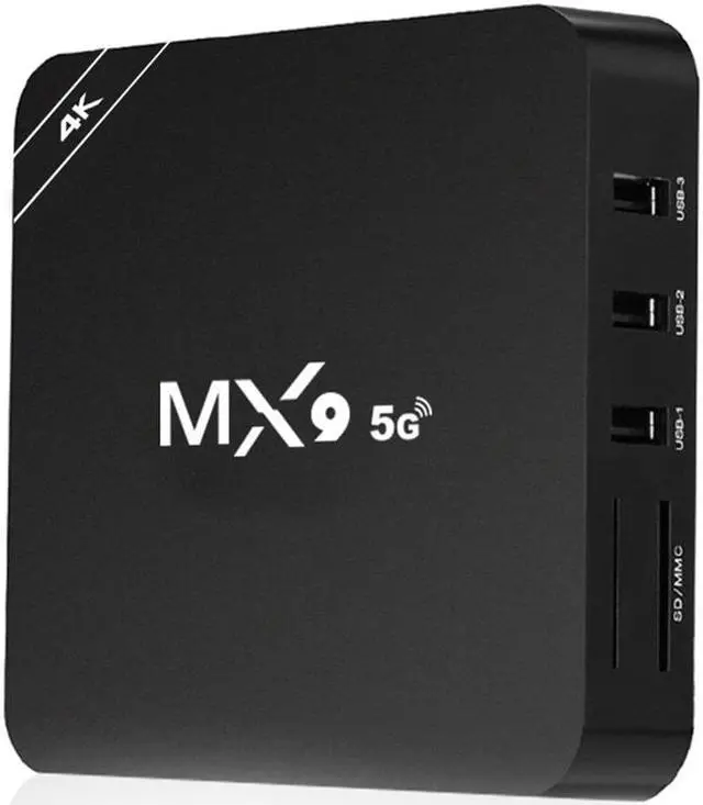 Alt view image 3 of 5 - MX9 Rockchip RK3228A Quad-core 4GB RAM 64GB ROM 2.4G 5G Dual-band WiFi Android 10.1 4K@60fps HD H.265 Smart TV Box