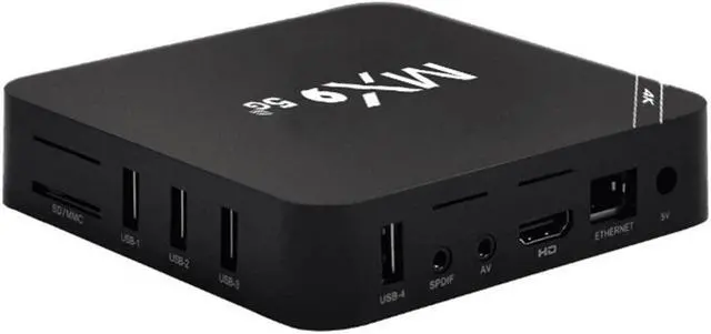 Alt view image 5 of 5 - MX9 Rockchip RK3228A Quad-core 4GB RAM 64GB ROM 2.4G 5G Dual-band WiFi Android 10.1 4K@60fps HD H.265 Smart TV Box