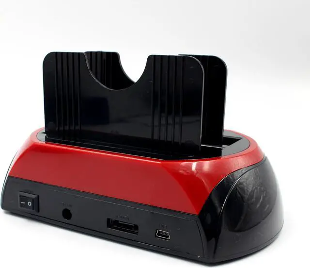 Alt view image 2 of 5 - Hard Drive Disk Dock Station Base 2.5 inch 3.5 inch IDE SATA USB 2.0 Dock HUB Dual HDD USB EU External Box Enclosure Case