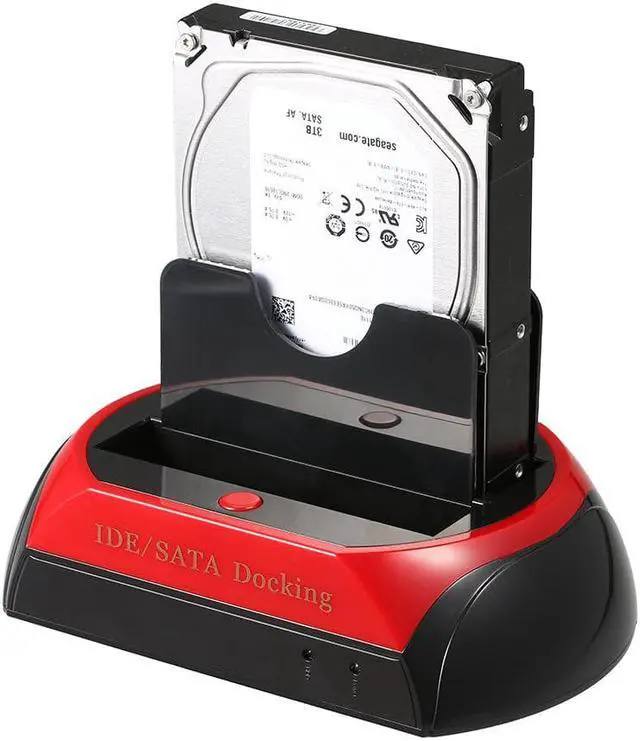 Alt view image 5 of 5 - Hard Drive Disk Dock Station Base 2.5 inch 3.5 inch IDE SATA USB 2.0 Dock HUB Dual HDD USB EU External Box Enclosure Case