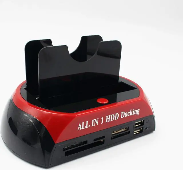 Alt view image 3 of 5 - Hard Drive Disk Dock Station Base 2.5 inch 3.5 inch IDE SATA USB 2.0 Dock HUB Dual HDD USB EU External Box Enclosure Case