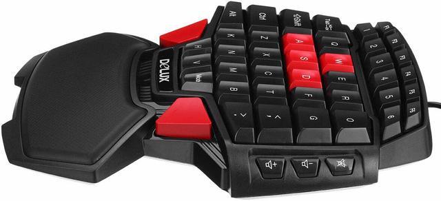 Alt view image 5 of 5 - Single Hand Gaming Keyboard USB Wired Keypad 3200 dpi Mouse for PS4 PC Game One-handed Ergonomic Keyboard for Xbox PC Laptop