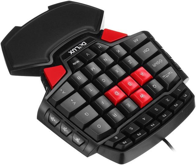 Alt view image 4 of 5 - Single Hand Gaming Keyboard USB Wired Keypad 3200 dpi Mouse for PS4 PC Game One-handed Ergonomic Keyboard for Xbox PC Laptop