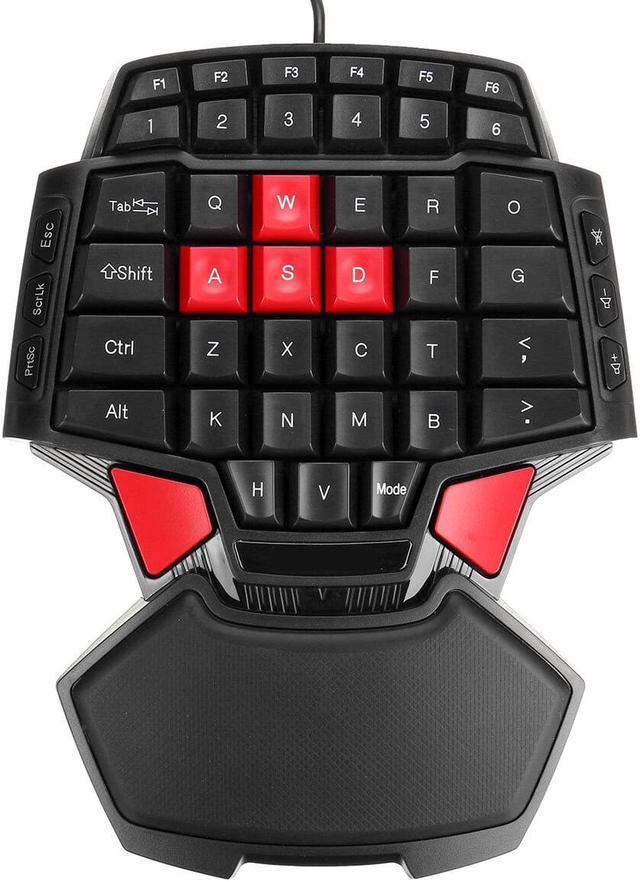 Alt view image 2 of 5 - Single Hand Gaming Keyboard USB Wired Keypad 3200 dpi Mouse for PS4 PC Game One-handed Ergonomic Keyboard for Xbox PC Laptop