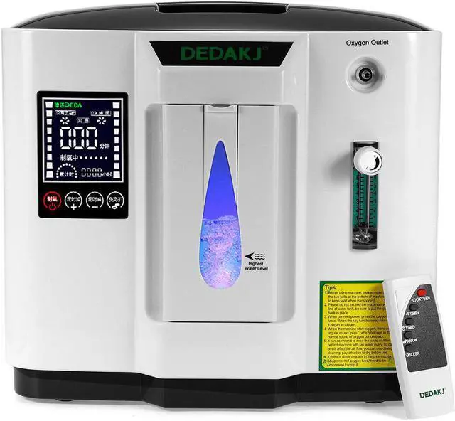 Alt view image 3 of 5 - Oxygen Concentrator DEDAKJ DDT-1A 6L Portable Air PurifIer Oxygen Generator Home Oxygen Machine