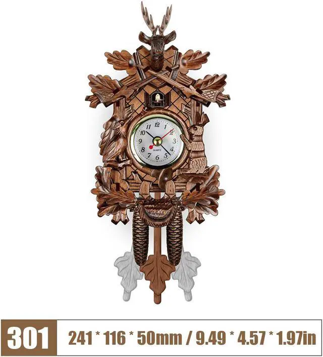 Main image of Wall Clocks Cuckoo Pendulum Watch Art Craft Home Decoration Hanging Wood Watches