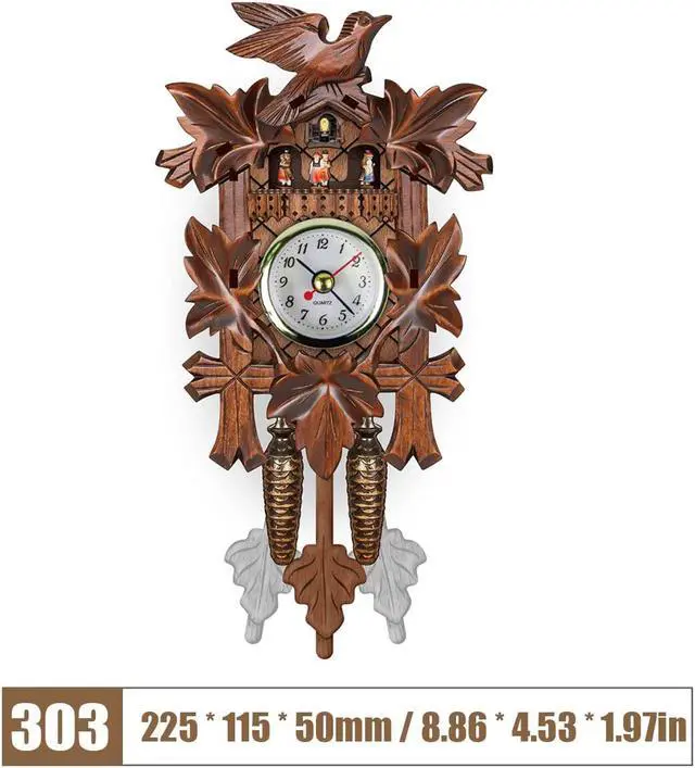 Alt view image 3 of 5 - Wall Clocks Cuckoo Pendulum Watch Art Craft Home Decoration Hanging Wood Watches