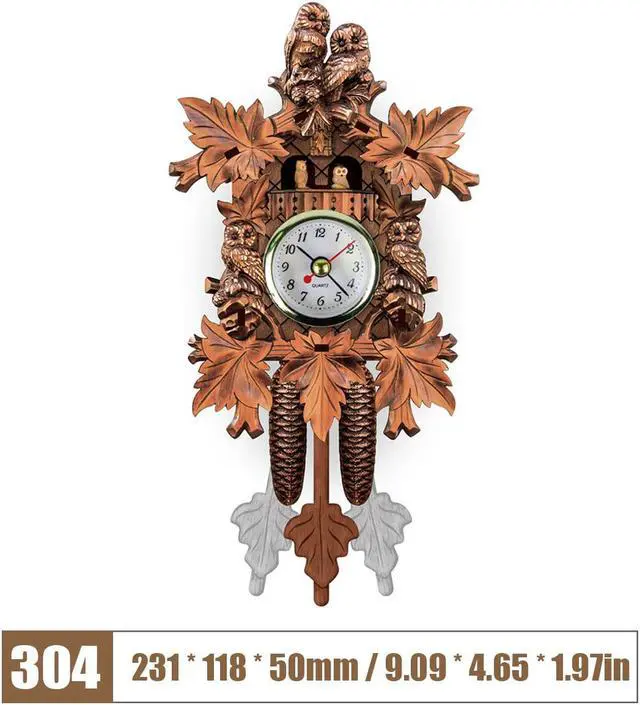 Alt view image 4 of 5 - Wall Clocks Cuckoo Pendulum Watch Art Craft Home Decoration Hanging Wood Watches