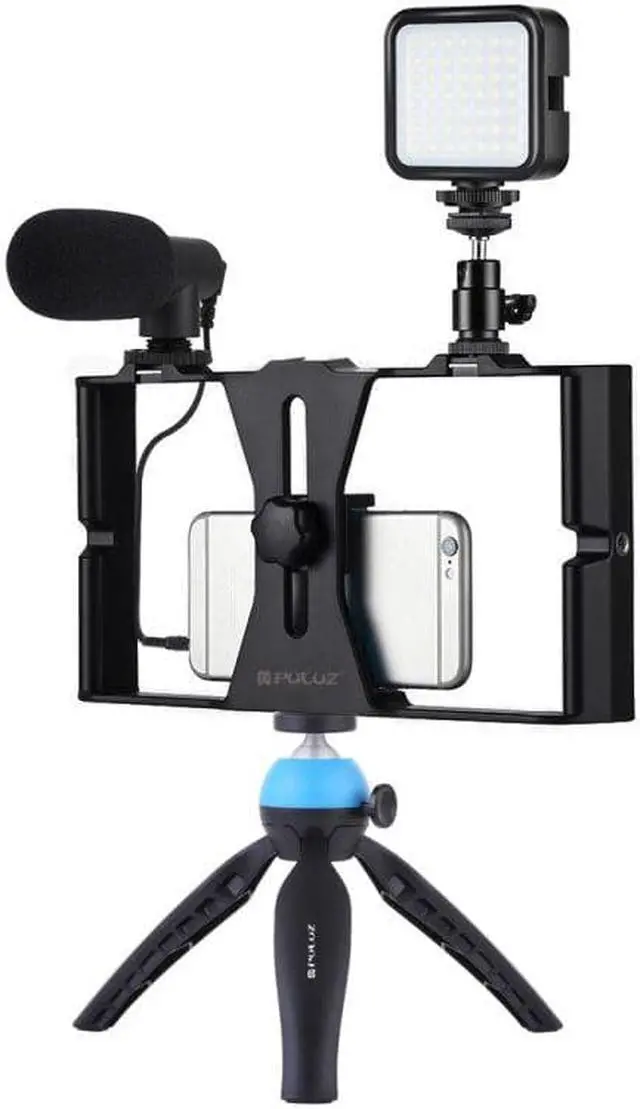 Alt view image 3 of 7 - Smartphone Video Kit IIIQ1 MicrophoneMT-04 Mini Tripod ST-02S Phone Holder Vlogging Accessories Youtube Video