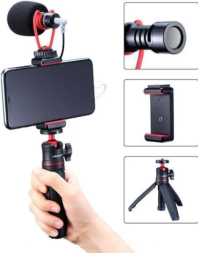 Alt view image 7 of 7 - Smartphone Video Kit II SAIREN Q1 MicrophoneMT-08 Mini Tripod ST-07 Phone Holder Vlogging Accessories Youtube Video