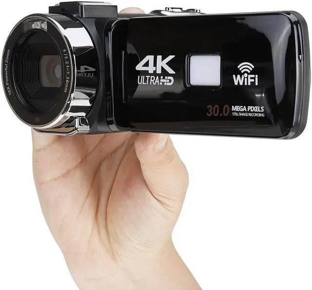 Alt view image 3 of 5 - Ultra HD 4K 18X 30MP 18X Zoom 3 inch LCD Digital Camcorder Video DV Camera 270° Rotation for Vlogging Youtube Video Recording