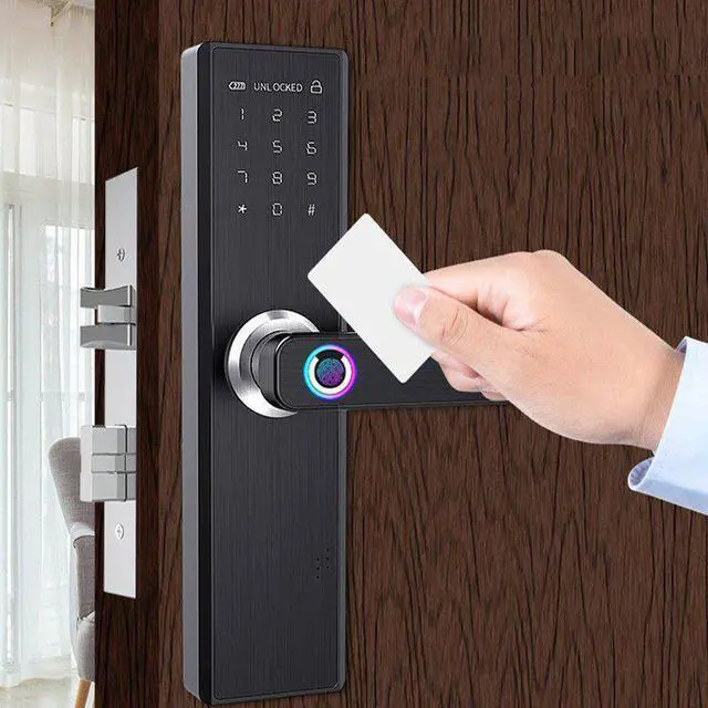 Alt view image 6 of 7 - Security Electronic Smart Door Lock Touch Password Keypad Card Fingerprint