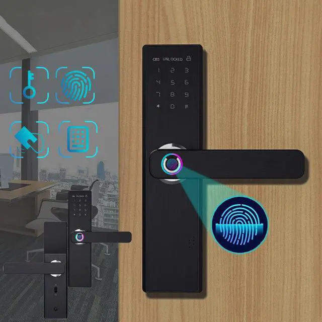 Alt view image 7 of 7 - Security Electronic Smart Door Lock Touch Password Keypad Card Fingerprint