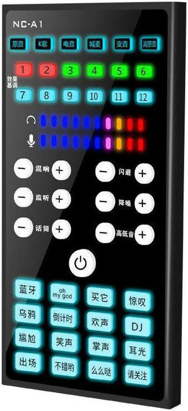 Alt view image 4 of 7 - NC-A1 Audio Mixer Bluetooth Live Sound Card Condenser Microphone for KTV Mobile Phone Computer Live Broadcast Gaming