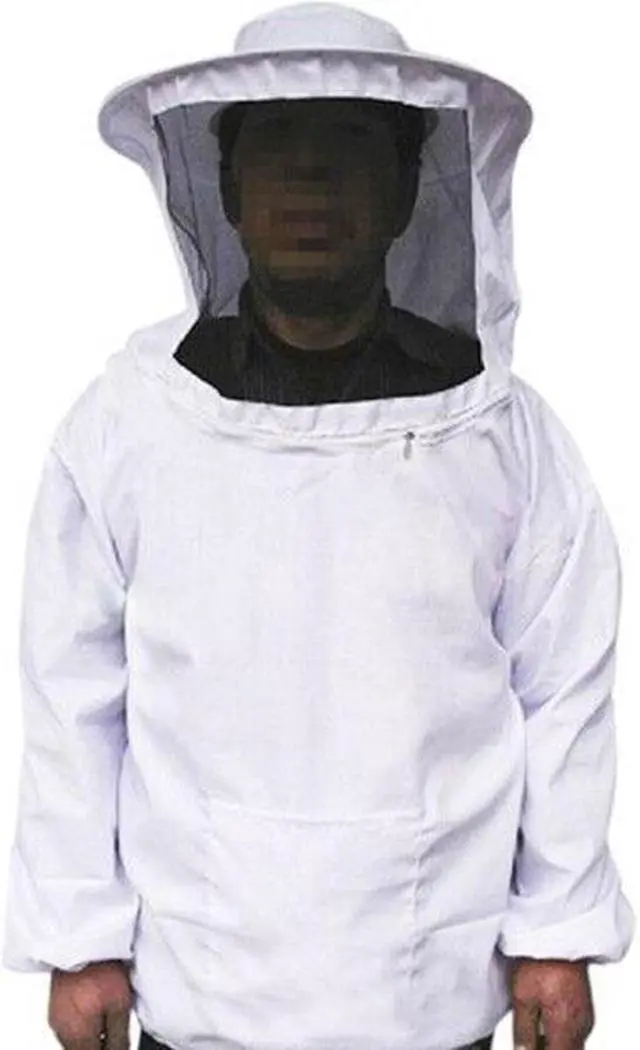 Main image of Protective Clothing for Beekeeping Professional Ventilated Full Body Bee Keeping Suit with Leather Gloves White Color