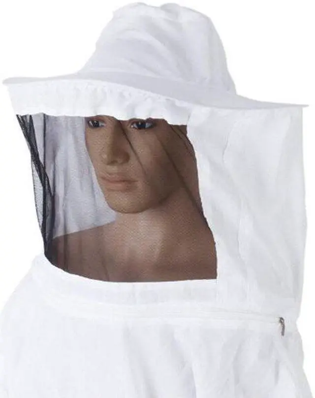 Alt view image 2 of 5 - Protective Clothing for Beekeeping Professional Ventilated Full Body Bee Keeping Suit with Leather Gloves White Color