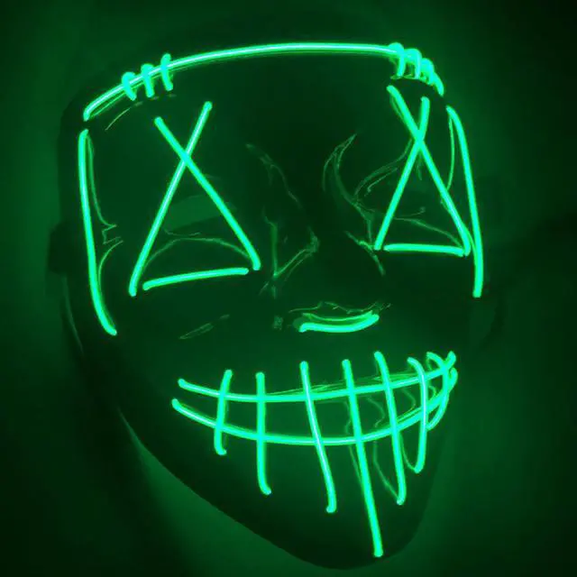 Alt view image 2 of 5 - Halloween LED Mask Scary Ghost Festival Cold Light Mask Full Face Mask