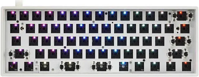 Alt view image 2 of 5 - GK61X GK61XS Keyboard Kit Hot Swappable 60% RGB Wired bluetooth Dual Mode PCB Mounting Plate Case Keyboard Customized Kit