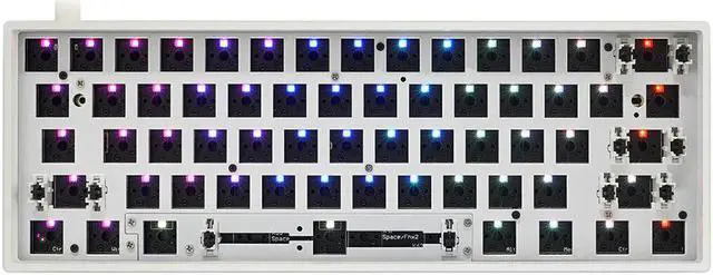 Alt view image 3 of 5 - GK61X GK61XS Keyboard Kit Hot Swappable 60% RGB Wired bluetooth Dual Mode PCB Mounting Plate Case Keyboard Customized Kit