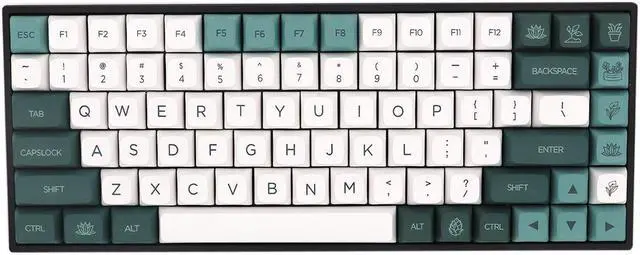Alt view image 3 of 5 - 147 Keys Botanical Garden PBT Keycap Set XDA Profile Five-sided Sublimation Custom Keycaps for Mechanical Keyboards
