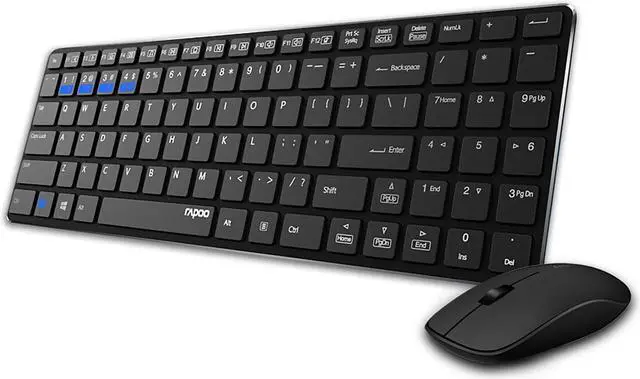 Alt view image 3 of 5 - 9300M Multi-mode Wireless Keyboard & Mouse Set 2.4GHz + bluetooth 3.0/4.0 99 Keys Keyboard 1300DPI Mouse Combo Set with USB Receiver for Windows XP / Vista / 7 / 8 / 10