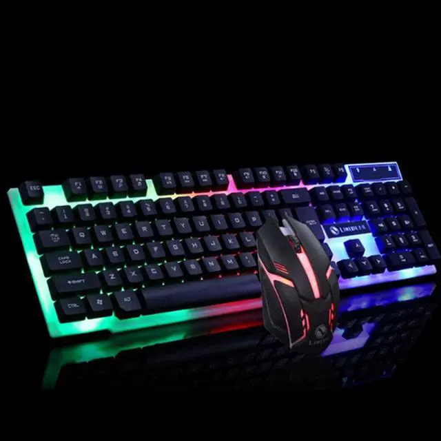Alt view image 2 of 4 - GT700/GK70 104 Keys Keyboard USB Wired RGB Backlight Desktop Keyboard Mouse Combo Gaming for PC Laptop Gamer