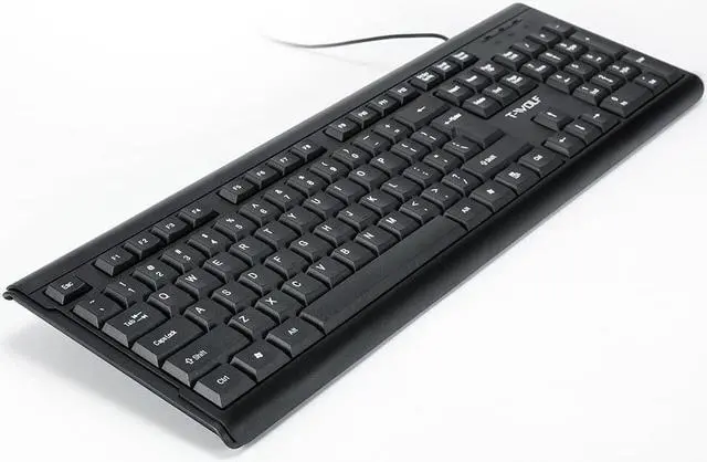 Alt view image 3 of 5 - TF500 Business Wired Keyboard Mouse Combo 104-Key Keyboard 3-Button 1000DPI Mouse Set for Office PC Computer
