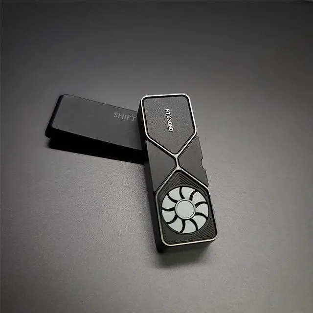 Alt view image 4 of 5 - SHIFT Keycap RTX3080 Graphics Card Shape Metal Aluminum Alloy Keycap for Mechanical Keyboards