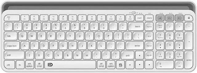 Alt view image 4 of 5 - K912T Business Keyboard Dual Mode bluetooth3.0/5.0 2.4GHz Wireless 105-Key Silent Conflict-Free Keys Office Keyboard with Integrated Card Slot