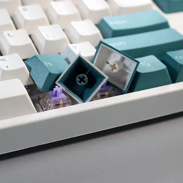 Alt view image 5 of 5 - 147 Keys Emerald Keycap Set Cherry Profile PBT Two Color Molding Keycaps for Mechanical Keyboards