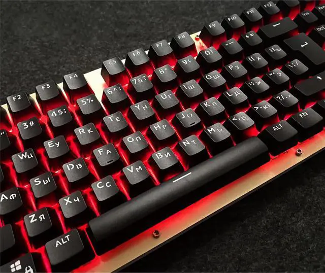 Alt view image 4 of 5 - 104 Keys Keycap SetSpanish Korean Keycaps OEM Profile ABS Light Transmitting Keycaps for Mechanical Keyboards