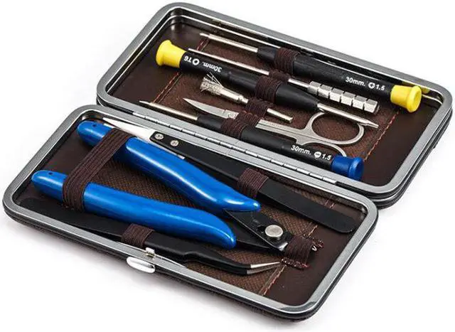 Alt view image 3 of 5 - 9PcsV3 Computer Repair Tool Kit Multi-functional Mini DIY Tool Set with Portable PU Leather Storage Bag