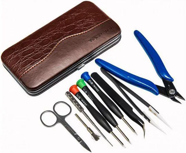 Alt view image 2 of 5 - 9PcsV3 Computer Repair Tool Kit Multi-functional Mini DIY Tool Set with Portable PU Leather Storage Bag