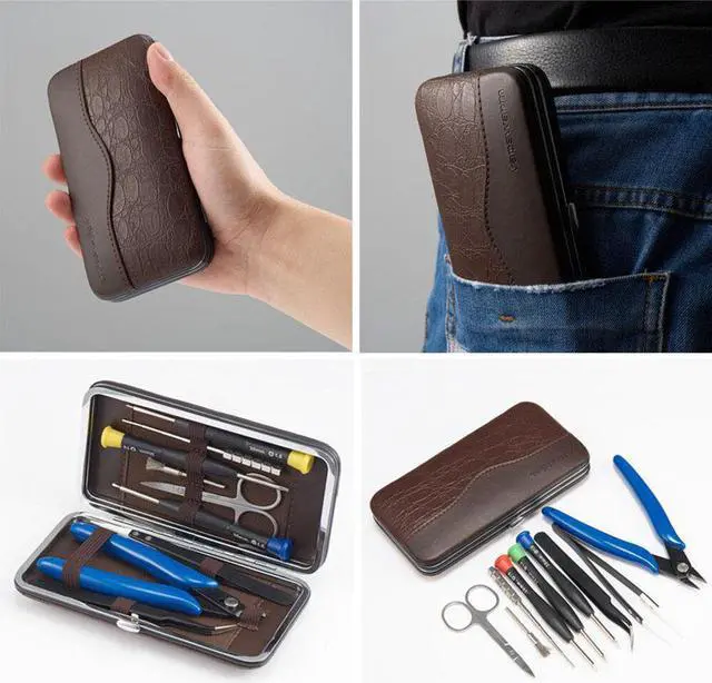 Alt view image 5 of 5 - 9PcsV3 Computer Repair Tool Kit Multi-functional Mini DIY Tool Set with Portable PU Leather Storage Bag