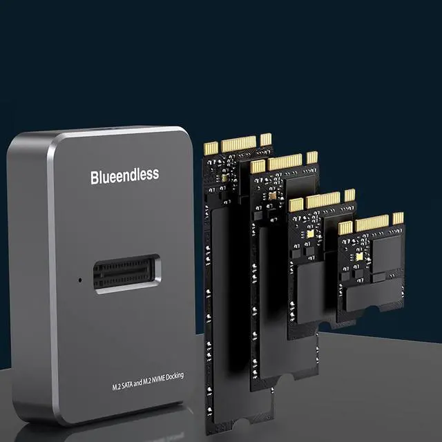 Alt view image 4 of 7 - K1683P2 M.2 NVME/SATA Hard Drive Enclosure USB3.0/Type-C Dual Interface M.2 B & M key/M key SSD Case