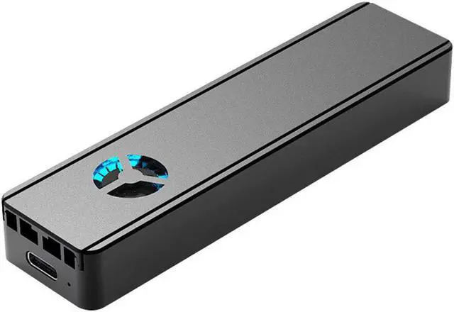 Alt view image 6 of 7 - M.2 NVME SSD Enclosure Case M.2 to USB 3.1 Type-C Adapter with Cooling Fan for NGFF PCIE M-Key B&M-Key Hard Drive