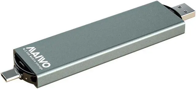 Alt view image 5 of 7 - K1683P2 M.2 NVME/SATA Hard Drive Enclosure USB3.0/Type-C Dual Interface M.2 B & M key/M key SSD Case