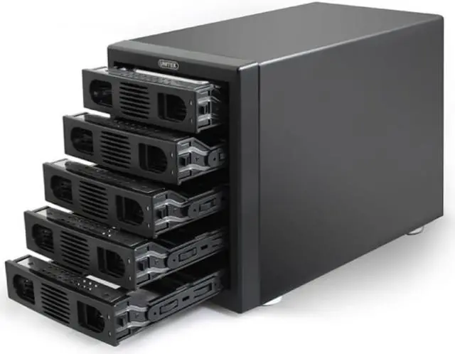 Alt view image 2 of 5 - Y-3359R USB 3.0 eSATA 5 Bay RAID Hard Drive Docking Station Galvanized 2.5" 3.5" SSD HDD Enclosure