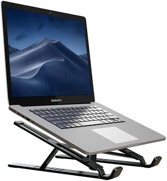 Alt view image 2 of 5 - Laptop Stand Aluminum Alloy Adjustable Portable Foldable Laptop Riser for MacBook Air Pro/ /Fits 10-15.6 inch Laptops