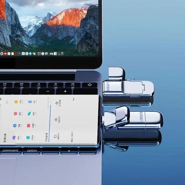 Alt view image 5 of 5 - Solid State Encryption USB Flash Drive SU10 USB3.1 GEN2 Type-C 2 In 1 Pendrive USB Disk Plug and Play